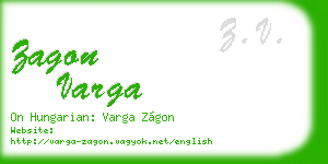 zagon varga business card